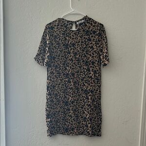 Reformation Black and Brown spotted mini dress